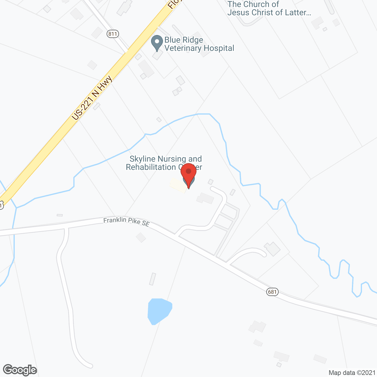 Map of the neighborhood around Skyline Manor Nursing Home