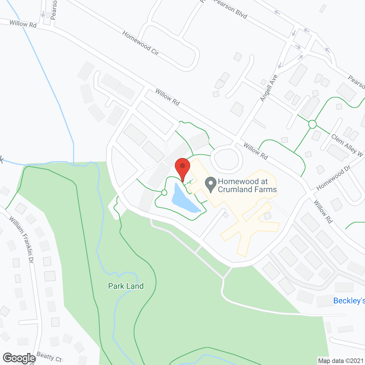 Map of the neighborhood around Homewood At Frederick