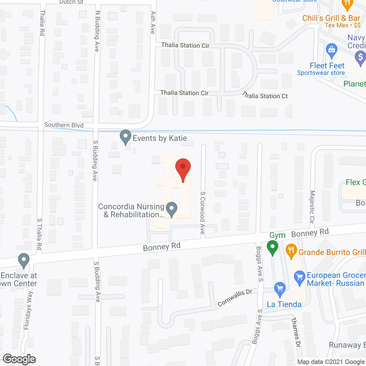 Map of the neighborhood around River Pointe Rehabilitation and Healthcare Center