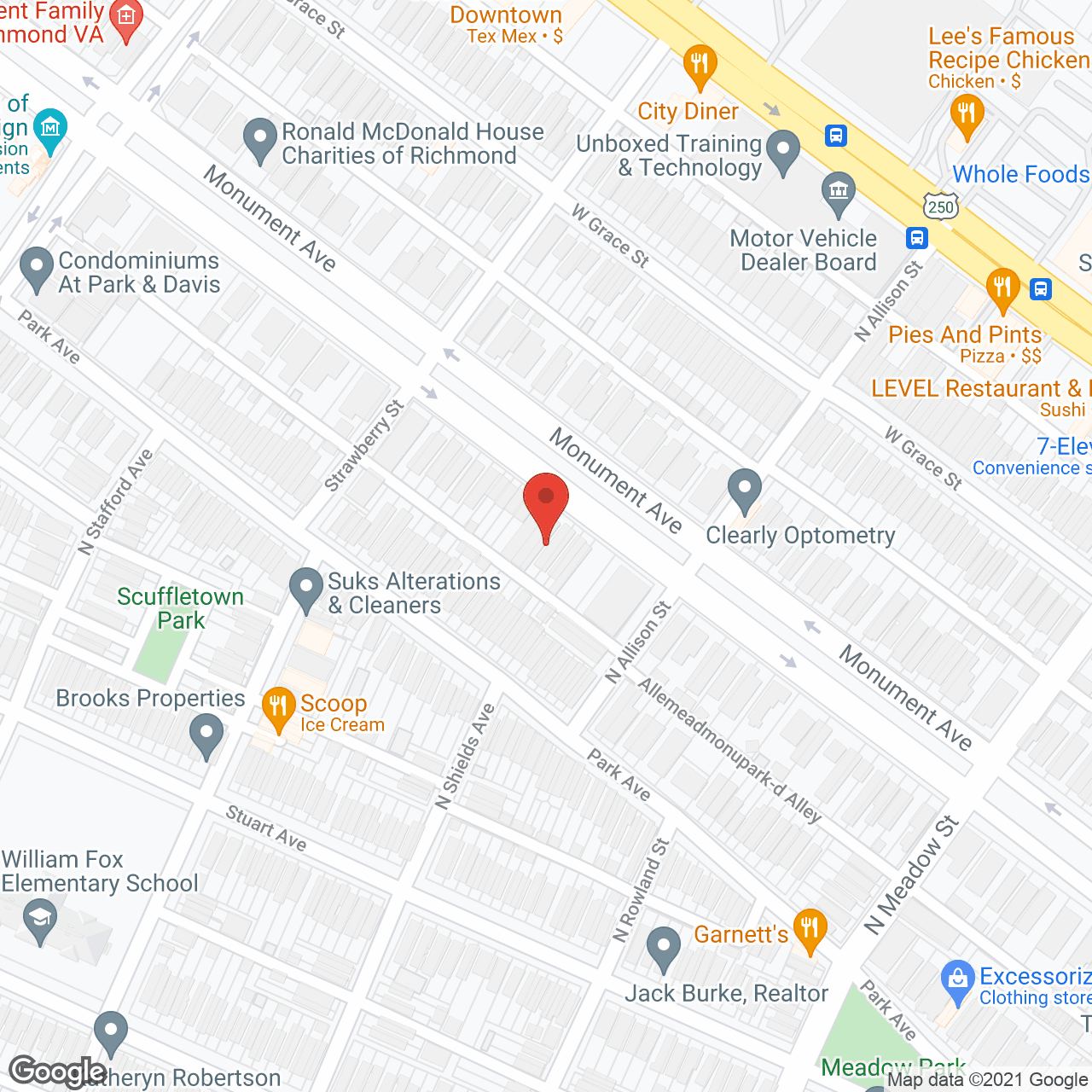 Map of the neighborhood around O'Brien Home For the Elderly