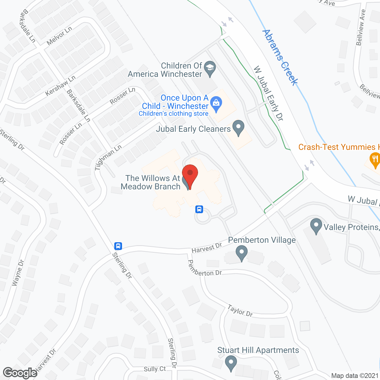 Map of the neighborhood around The Willows At Meadow Branch
