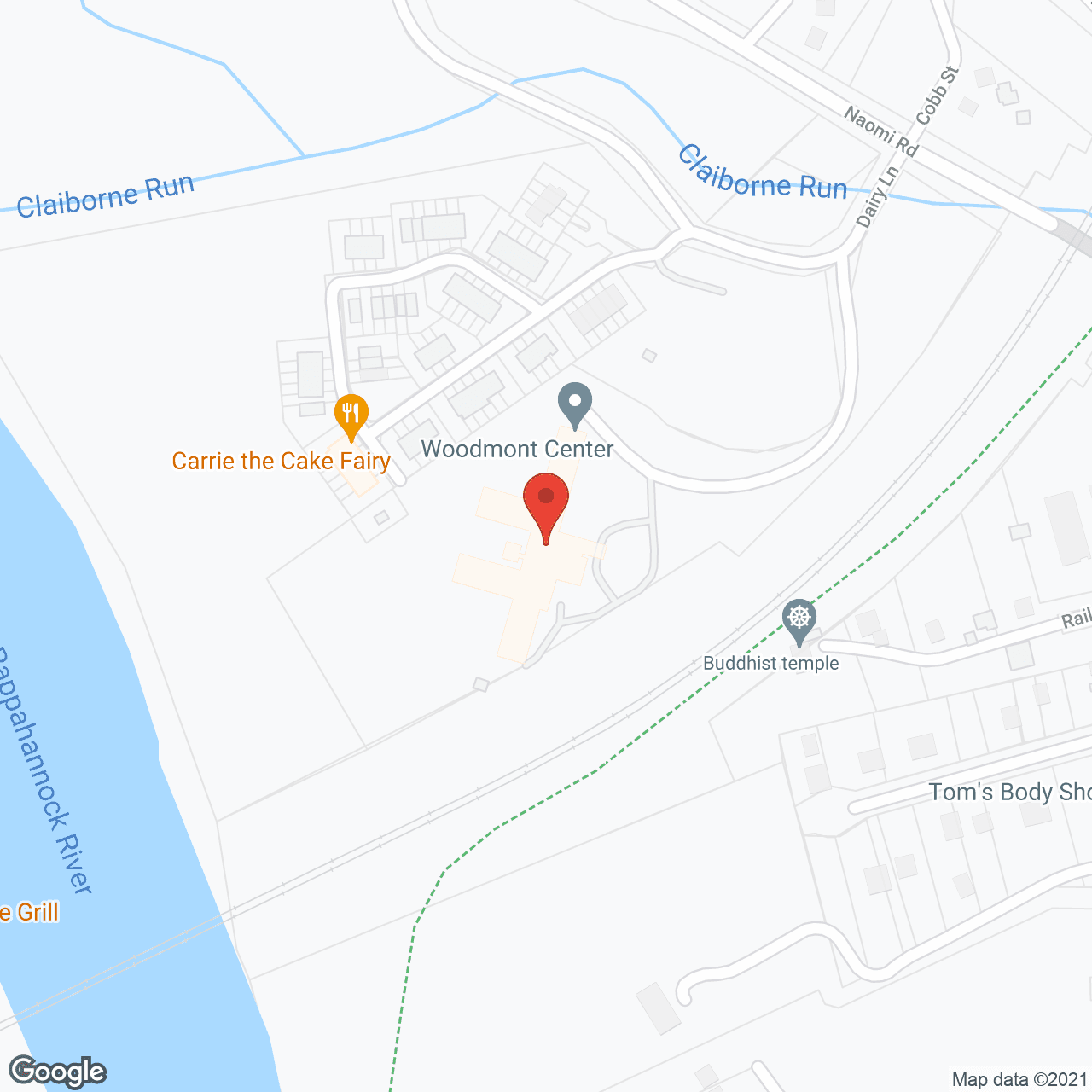 Map of the neighborhood around Woodmont Center