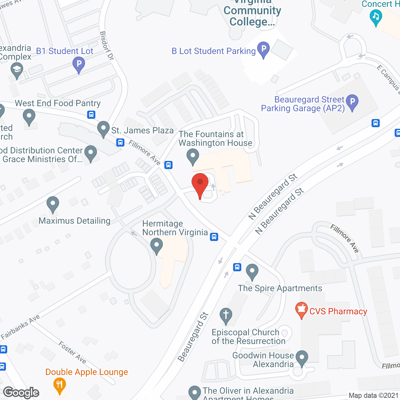 Map of the neighborhood around Elancé at Alexandria