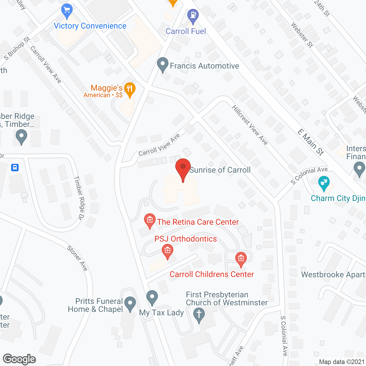 Map of the neighborhood around The Terraces at Westminster
