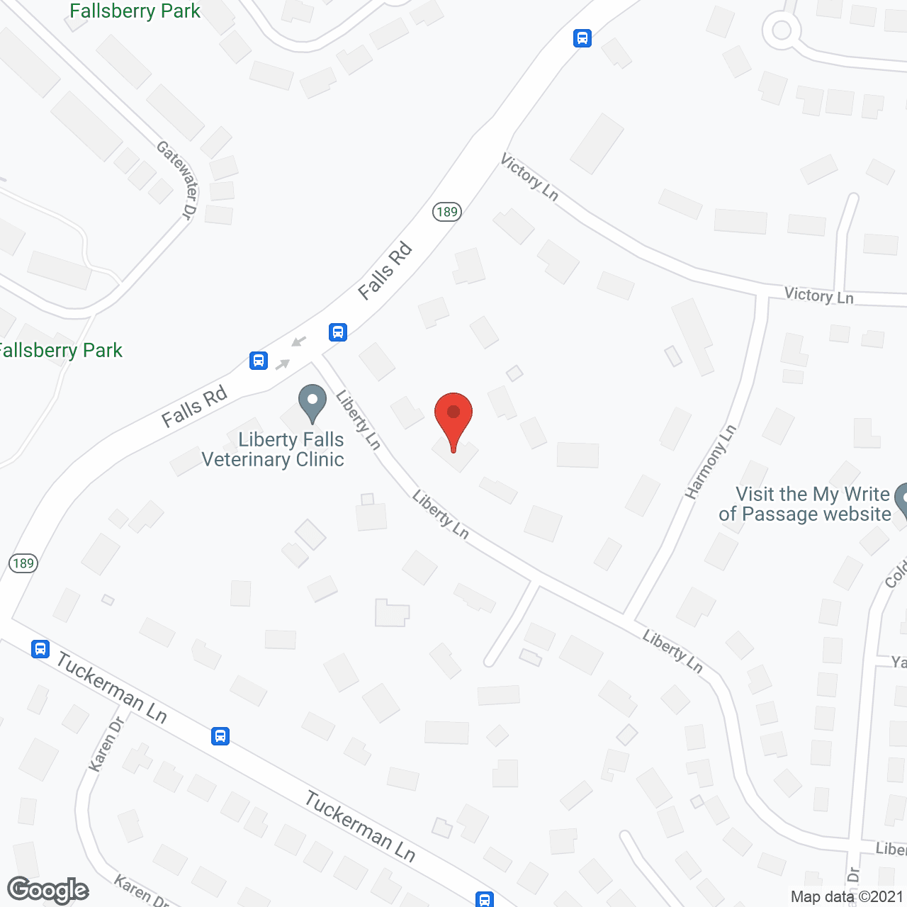 Map of the neighborhood around Eden Homes - Liberty