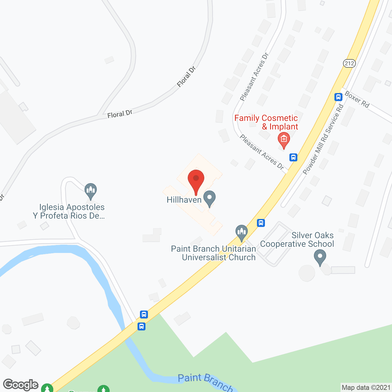 Map of the neighborhood around Sterling Care Hillhaven