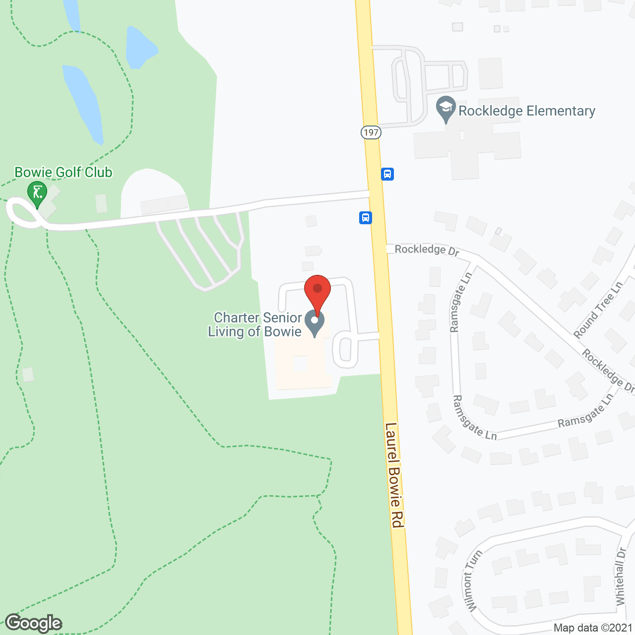 Map of the neighborhood around Charter Senior Living of Bowie