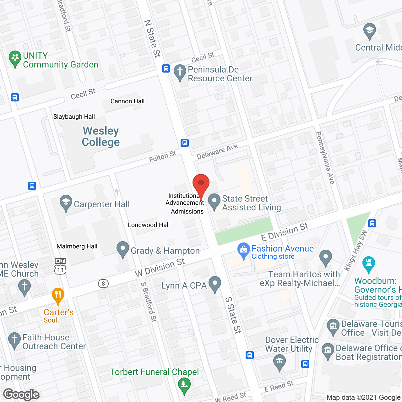 Map of the neighborhood around State Street Assisted Living
