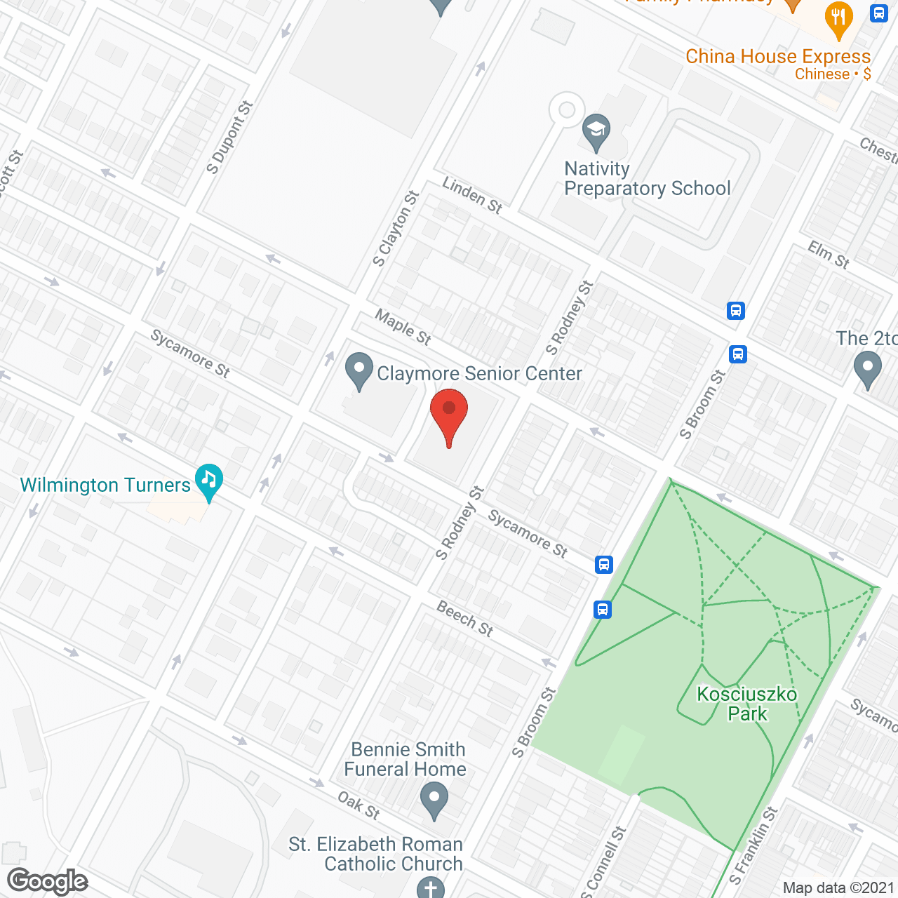 Map of the neighborhood around Maplewood Housing For-Elderly