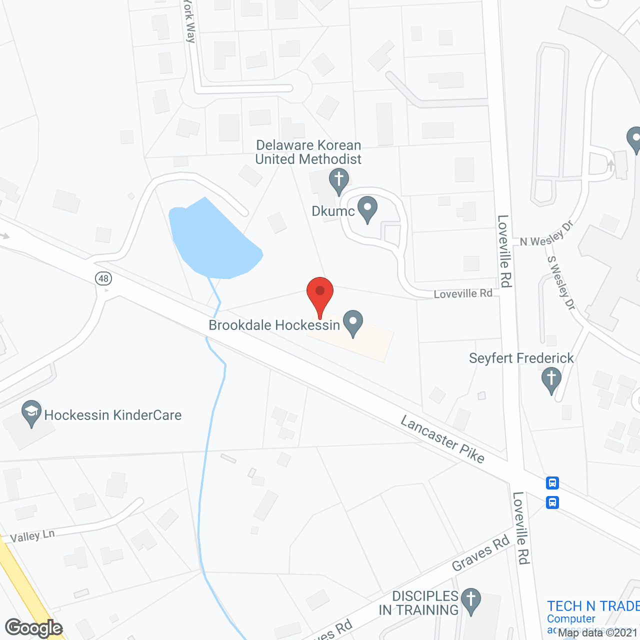 Map of the neighborhood around Brookdale Hockessin