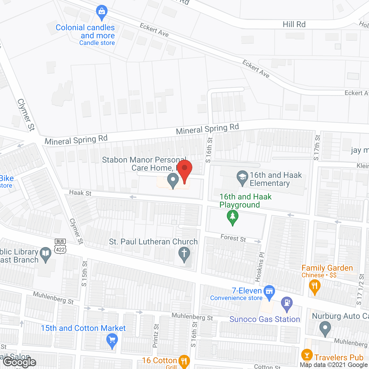 Map of the neighborhood around Stabon Manor PCH Inc