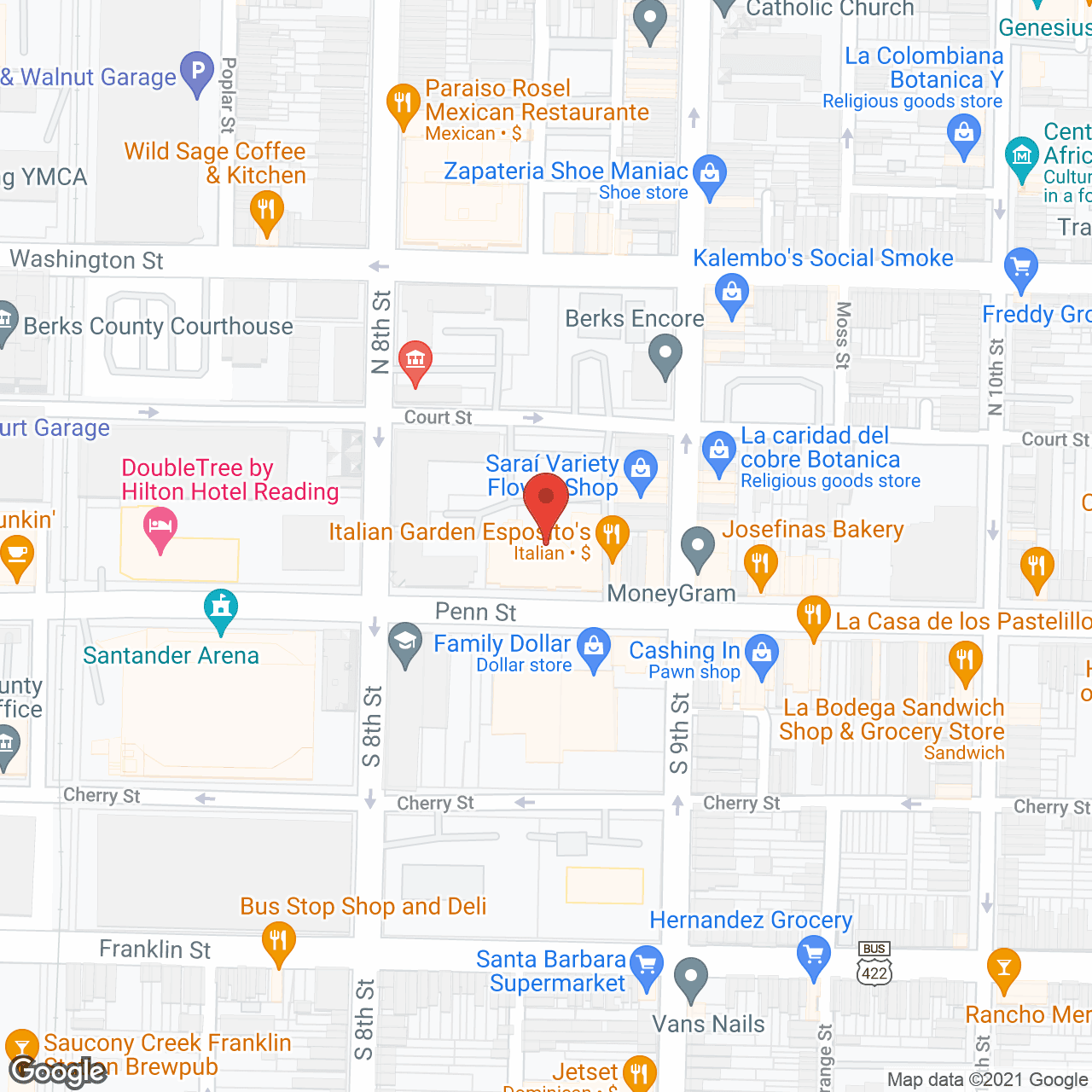 Map of the neighborhood around Manor At Market Square