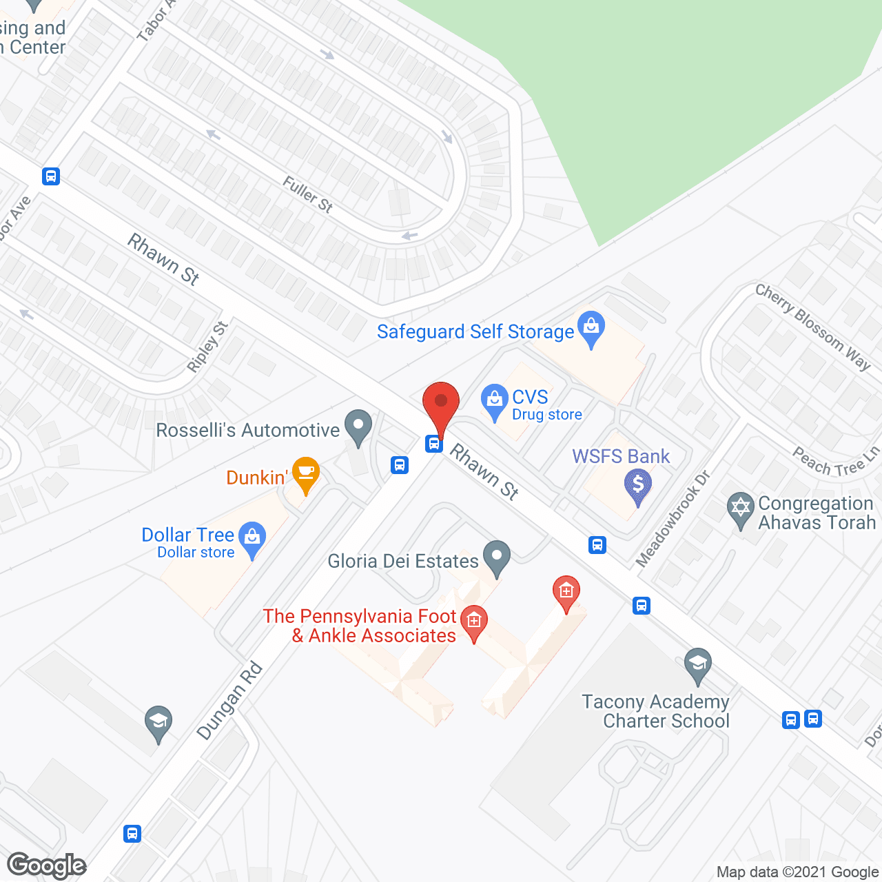 Map of the neighborhood around The Estates