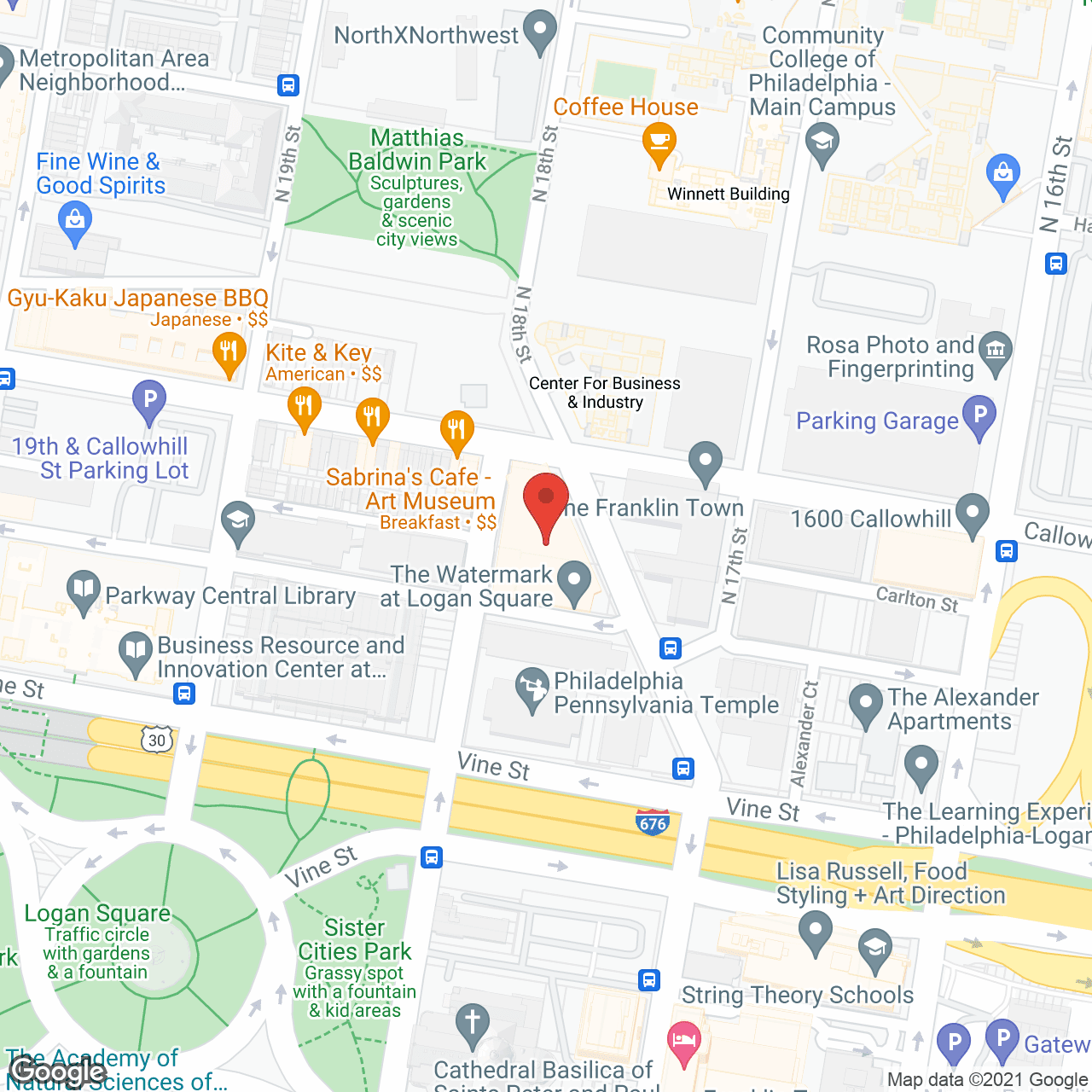 Map of the neighborhood around Fountain View at Logan Square