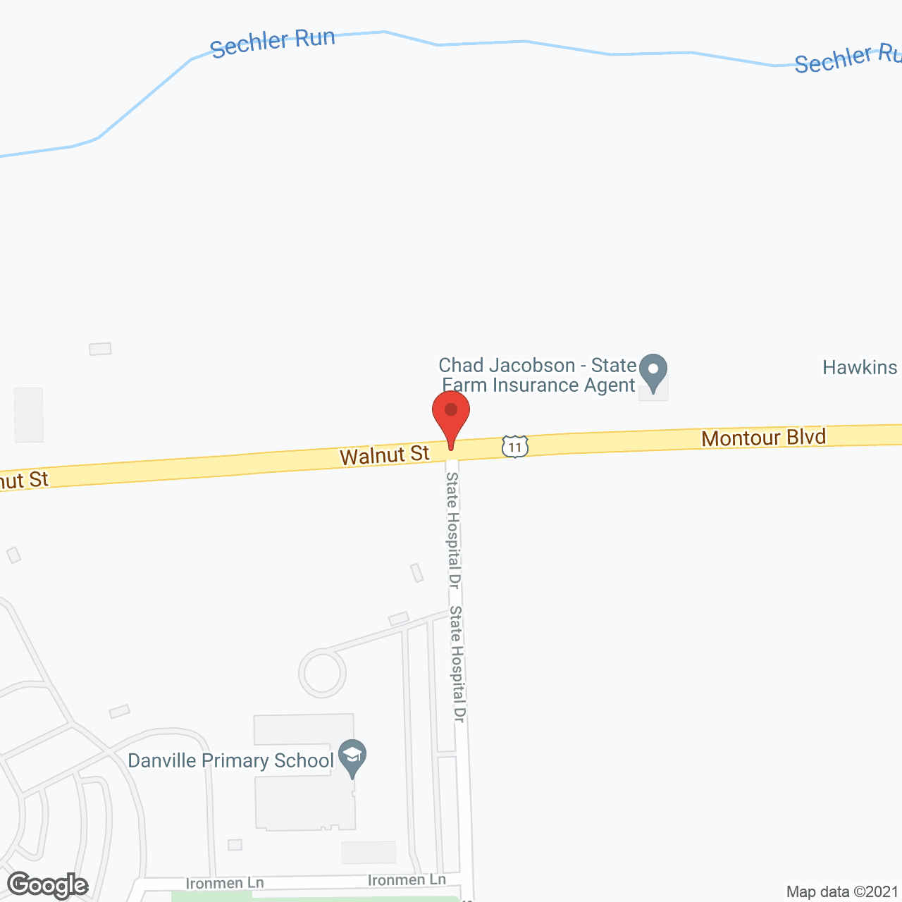 Map of the neighborhood around Maria Joseph Manor