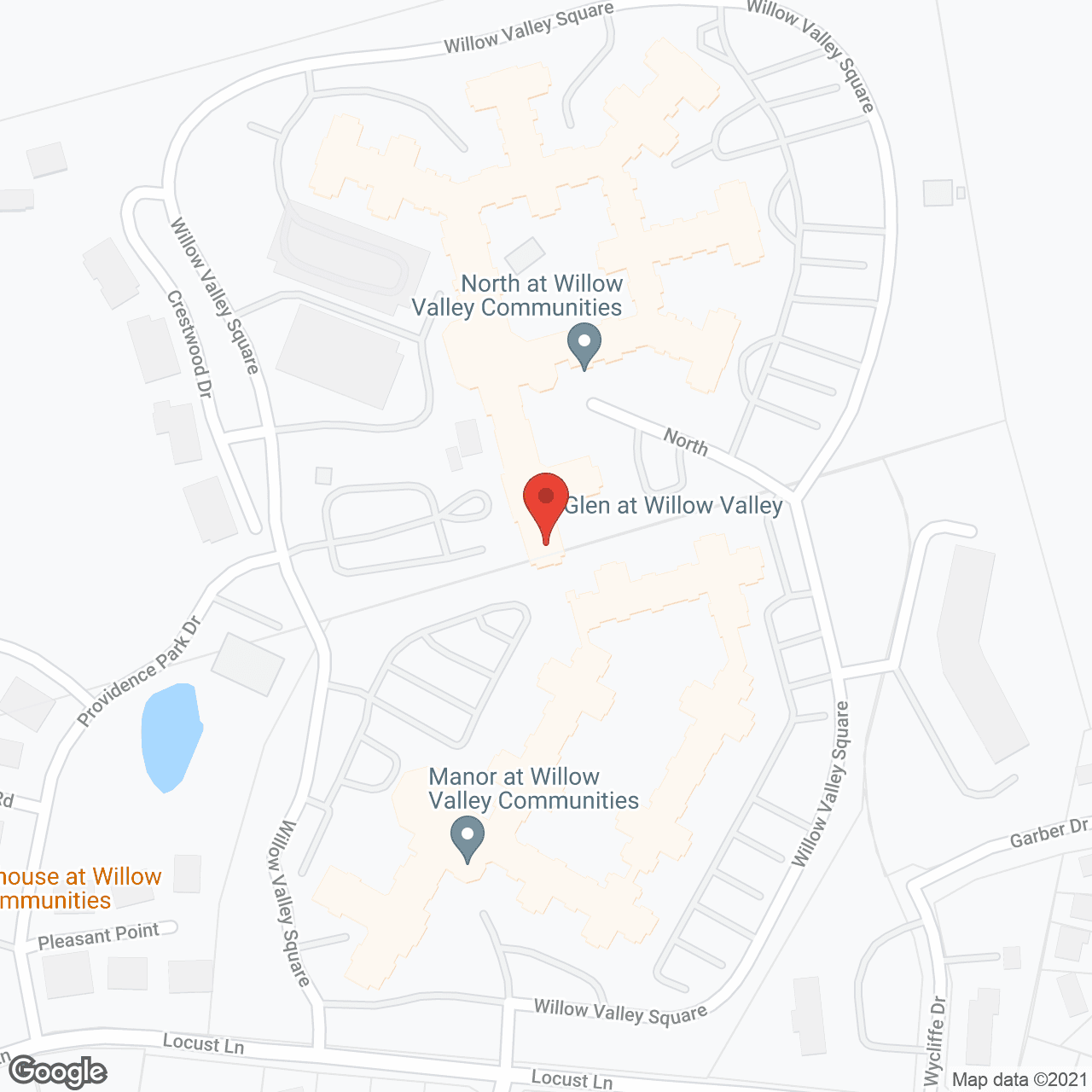 Map of the neighborhood around Glen At Willow Valley
