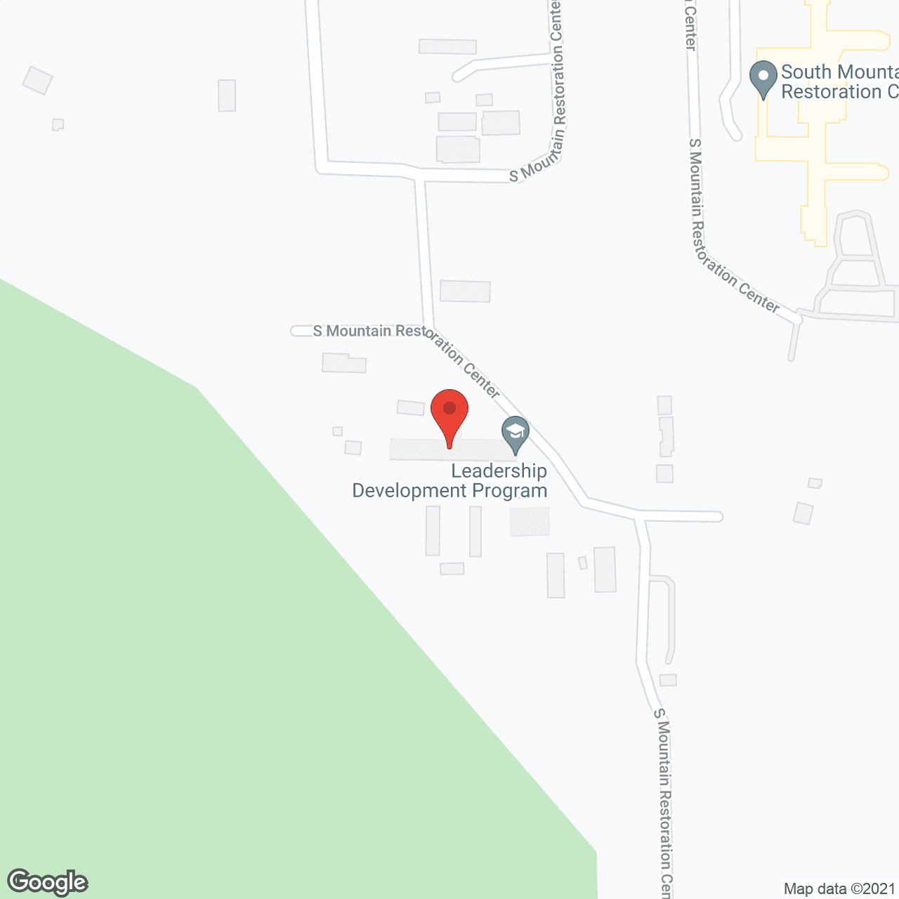 Map of the neighborhood around South Mountain Restoration Ctr