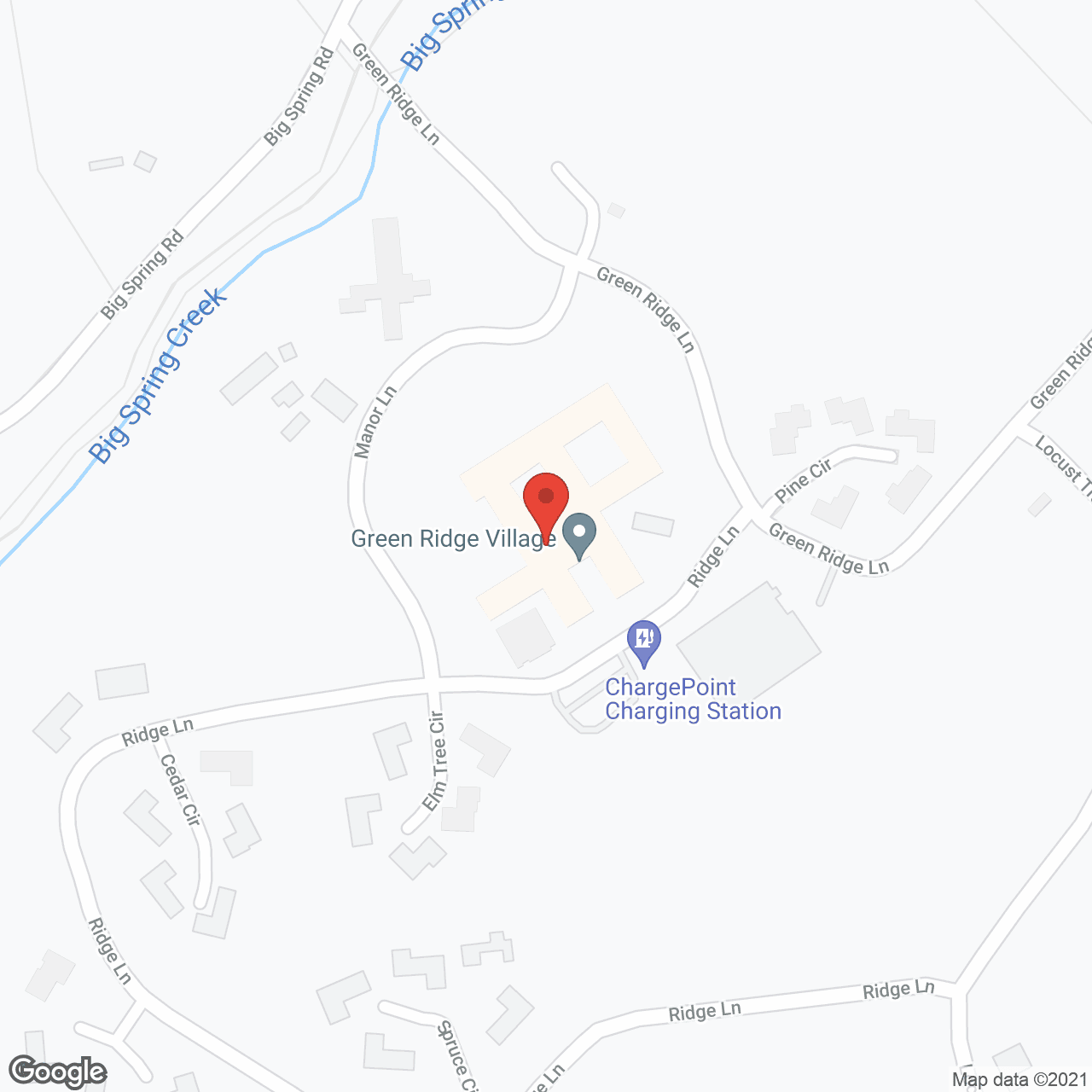 Map of the neighborhood around Green Ridge Village