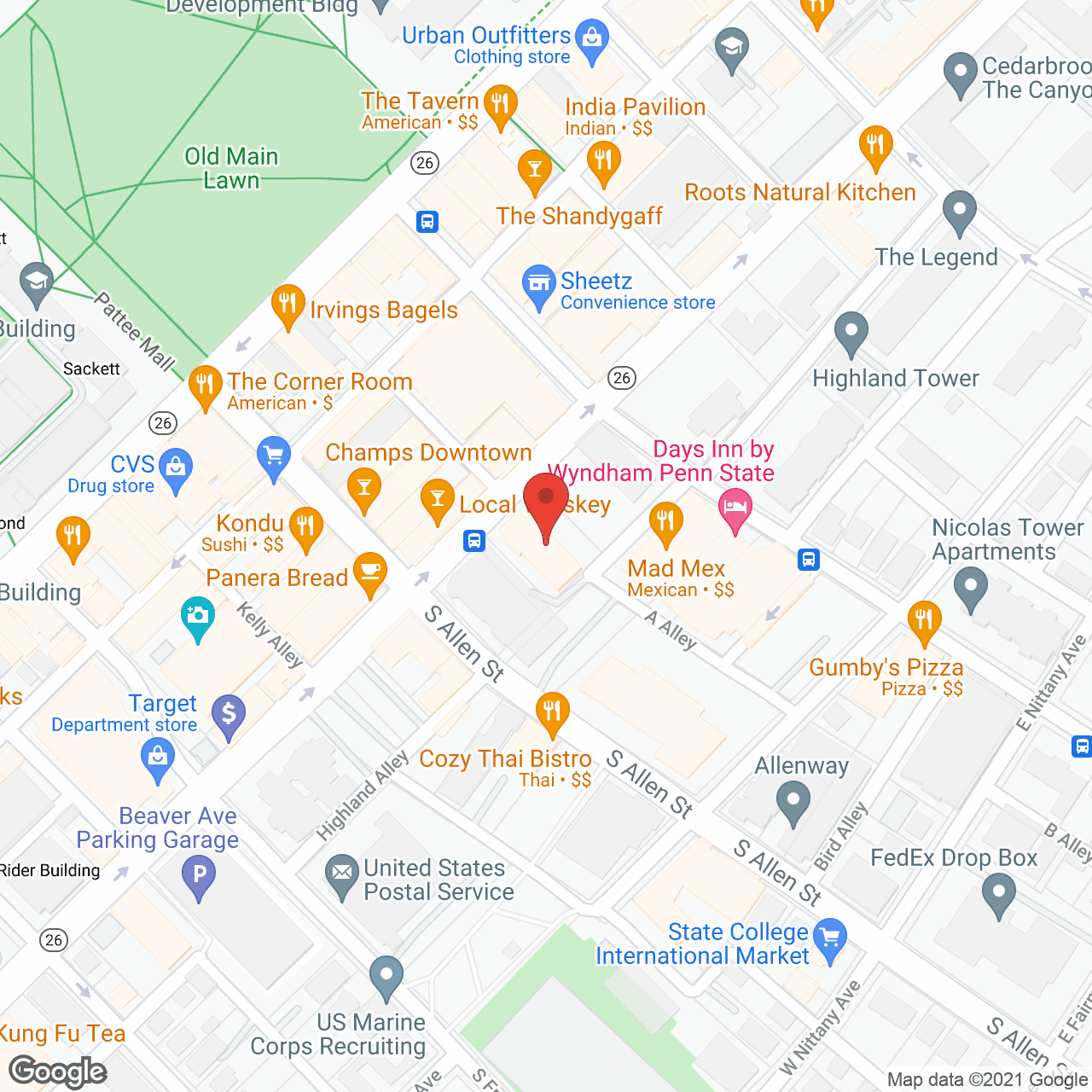 Map of the neighborhood around Arnold Addison Court