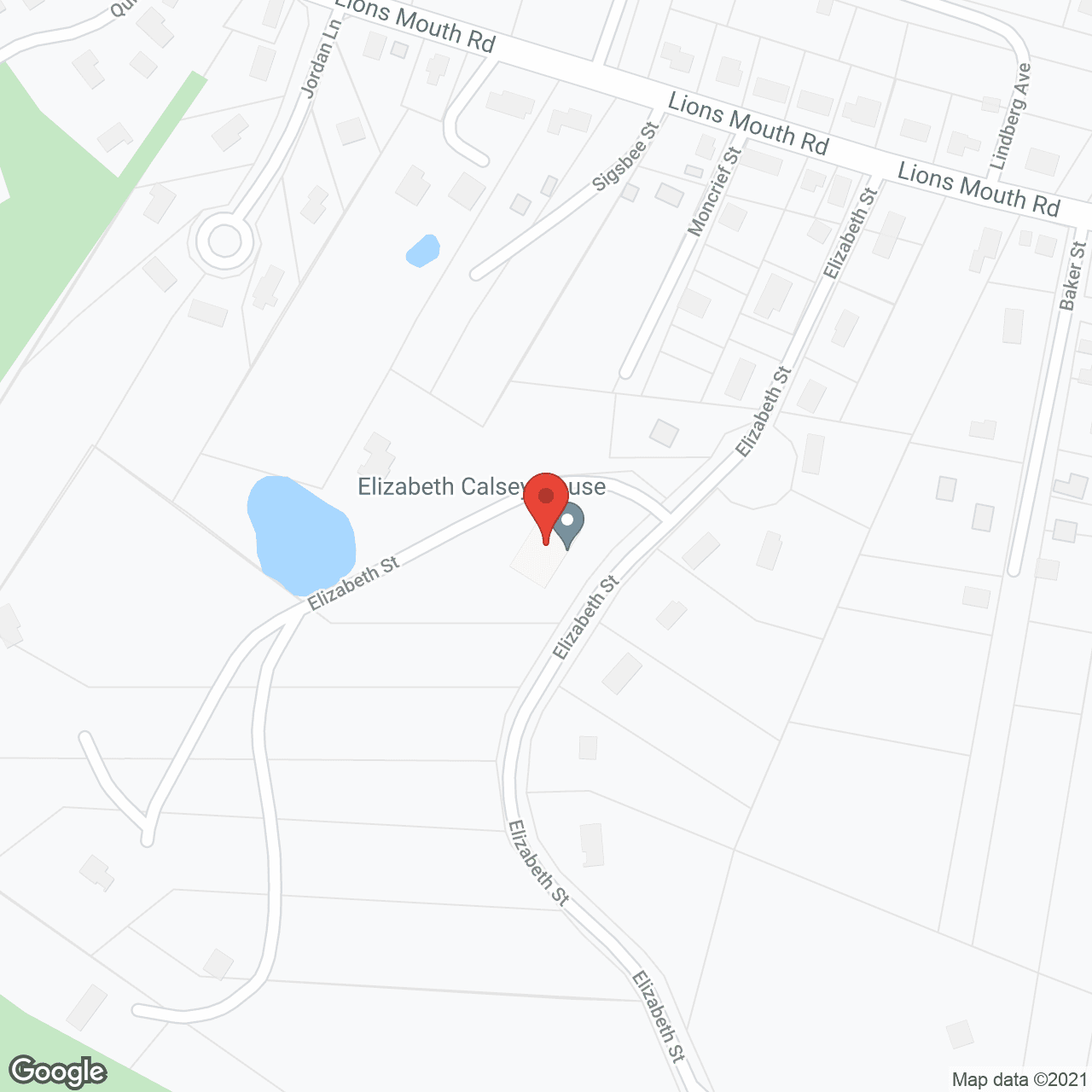 Map of the neighborhood around Elizabeth Calsey House