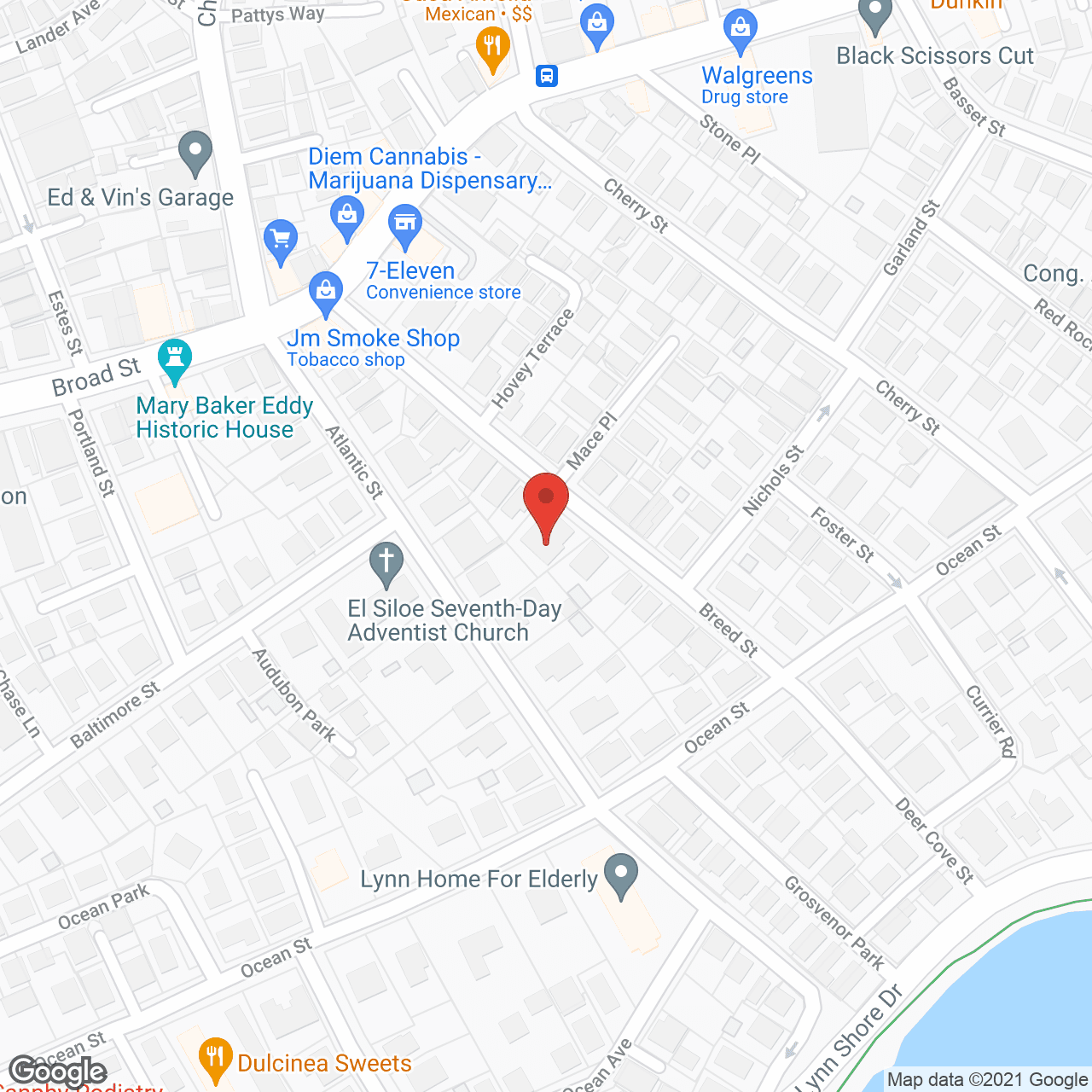 Map of the neighborhood around Lynn Shore Rest Home