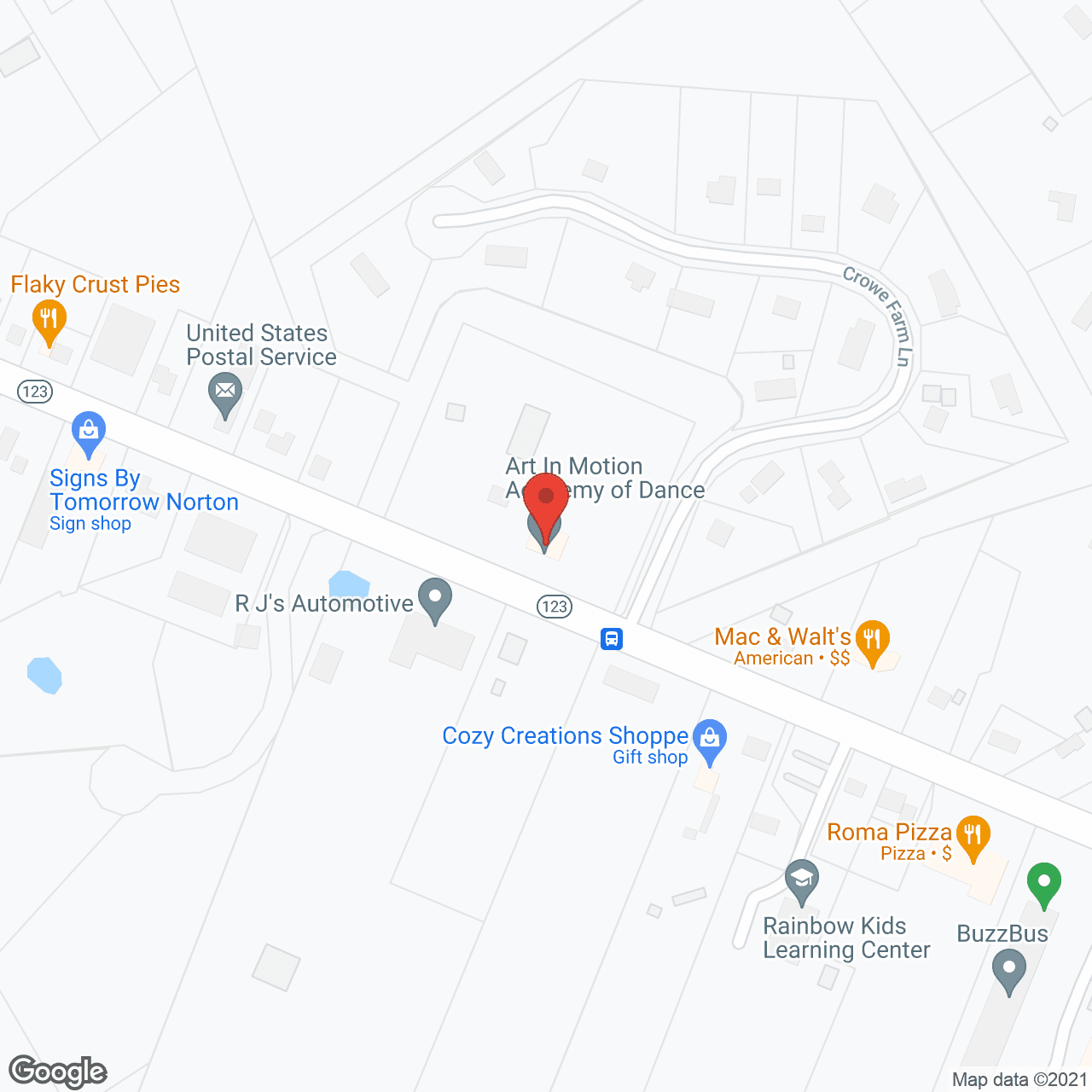 Map of the neighborhood around Old Colony Rest Home