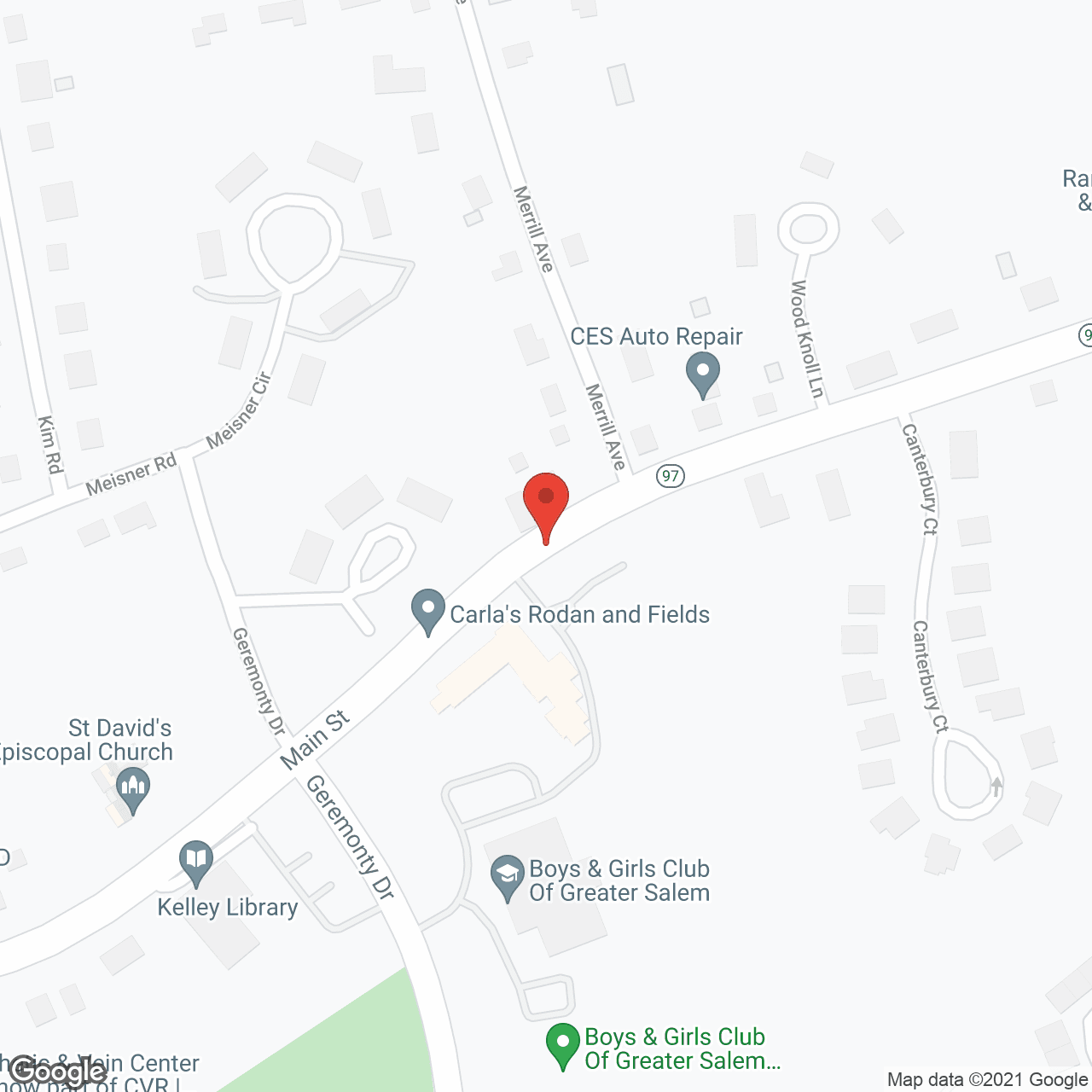 Map of the neighborhood around Greystone Farm at Salem