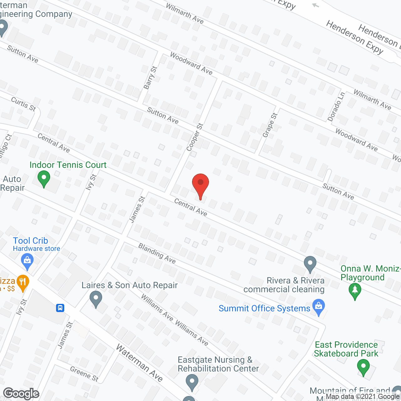 Map of the neighborhood around Colonial Manor Assisted Living