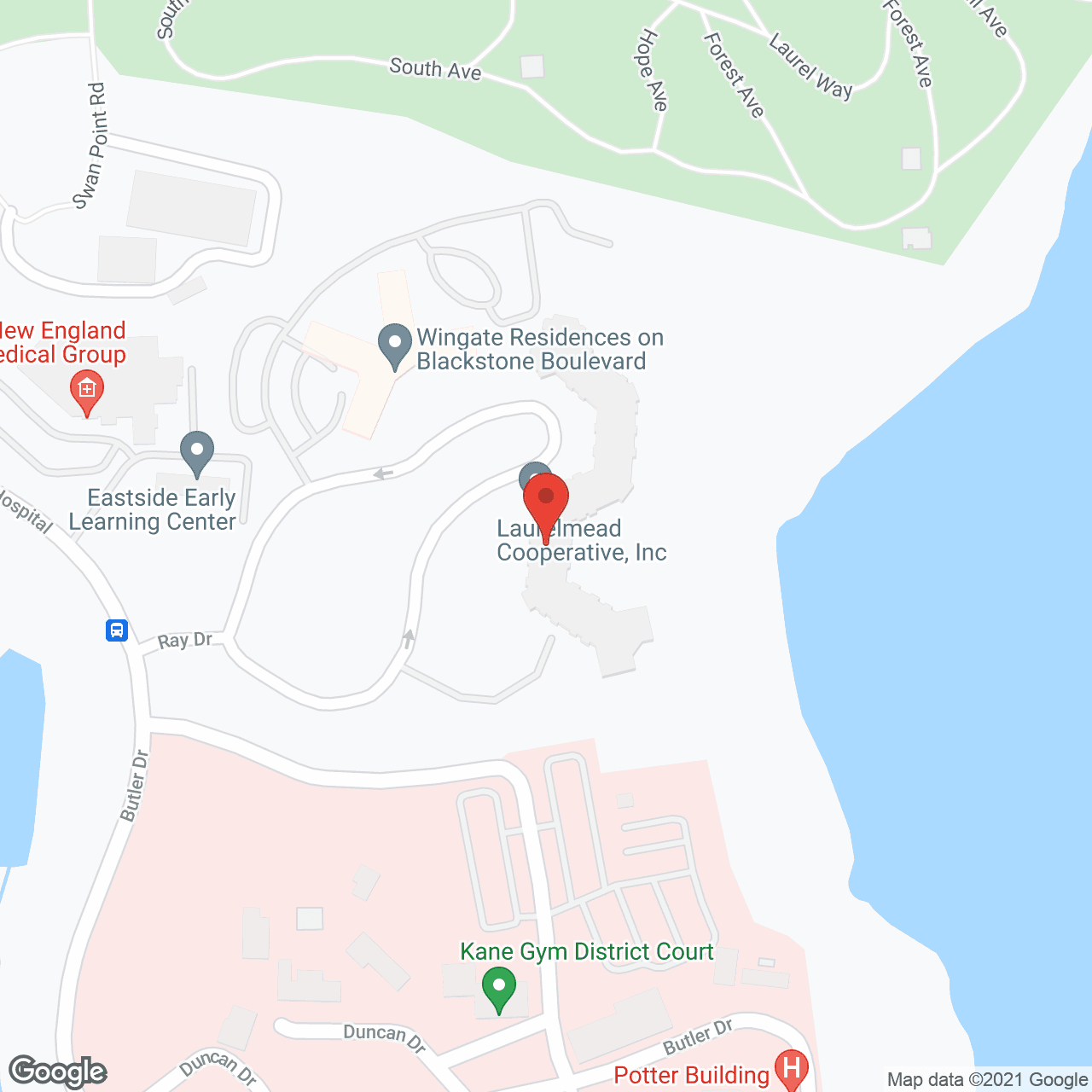 Map of the neighborhood around Laurelmead Cooperative