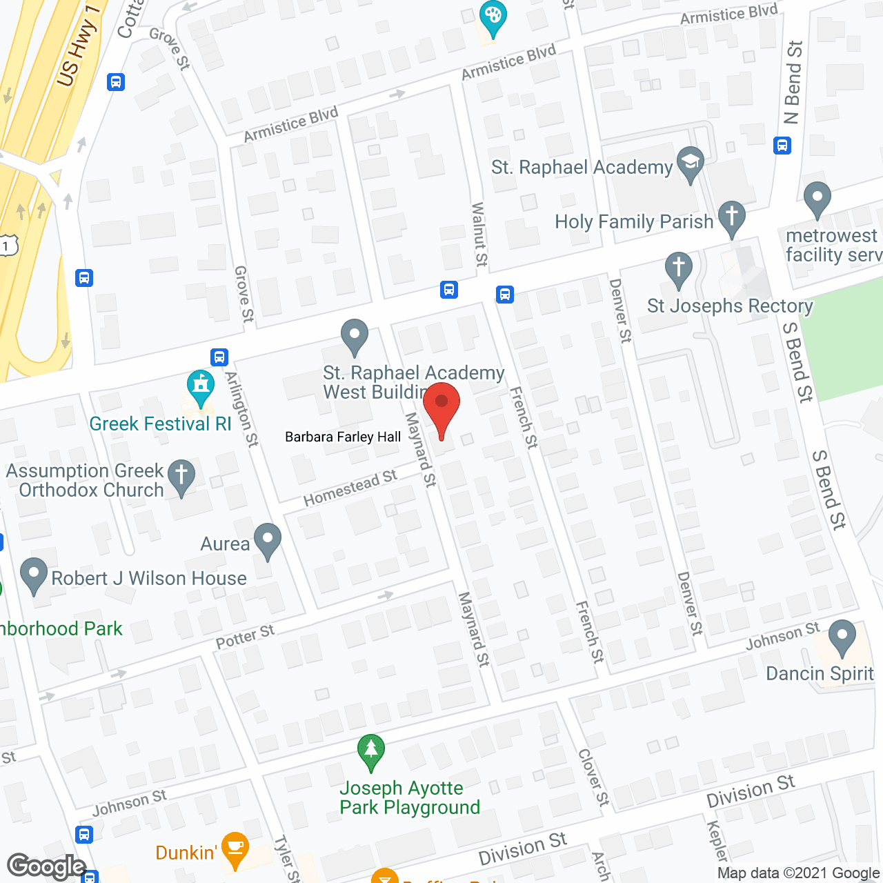 Map of the neighborhood around Darlington Assisted Living Ctr