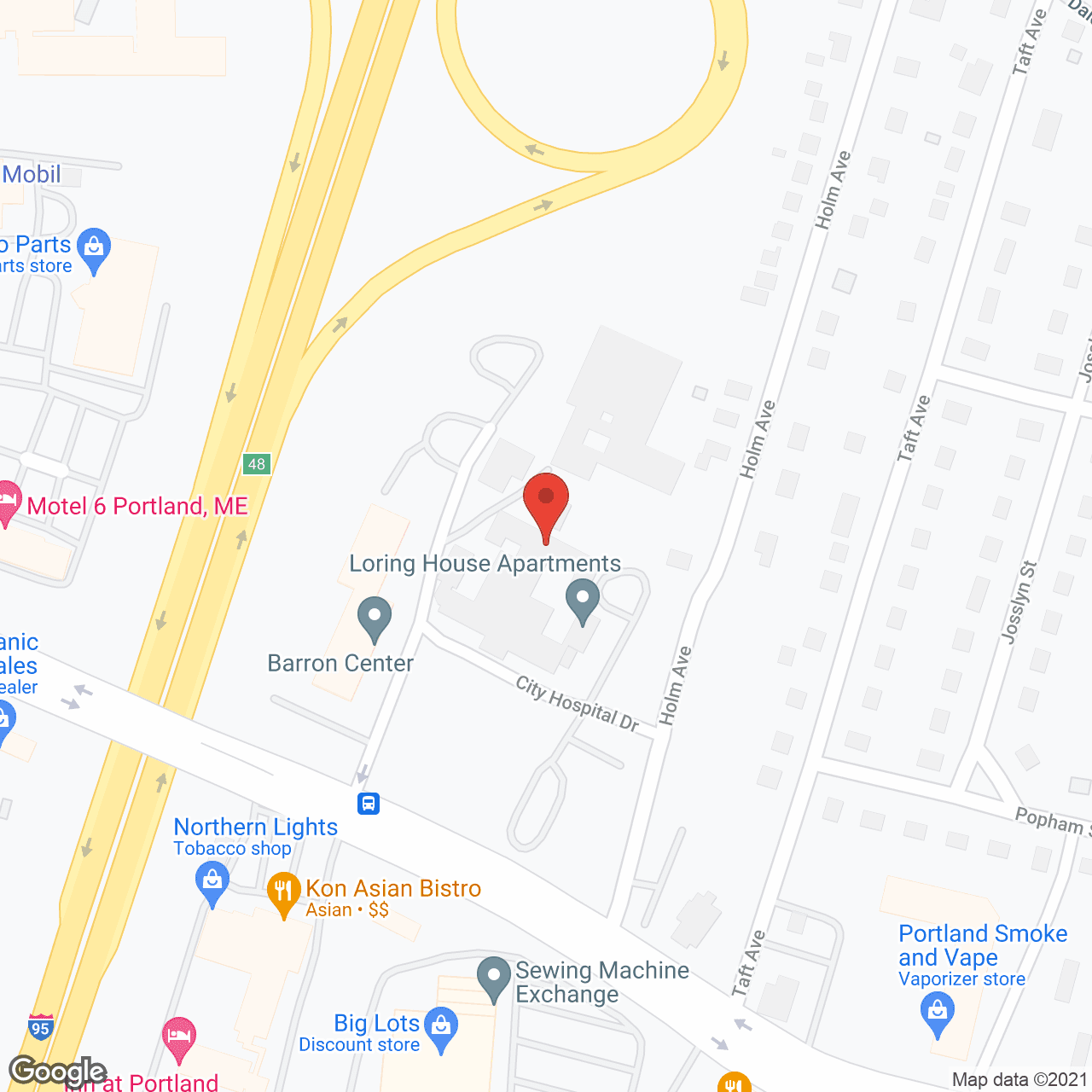 Map of the neighborhood around Harold G Loring House