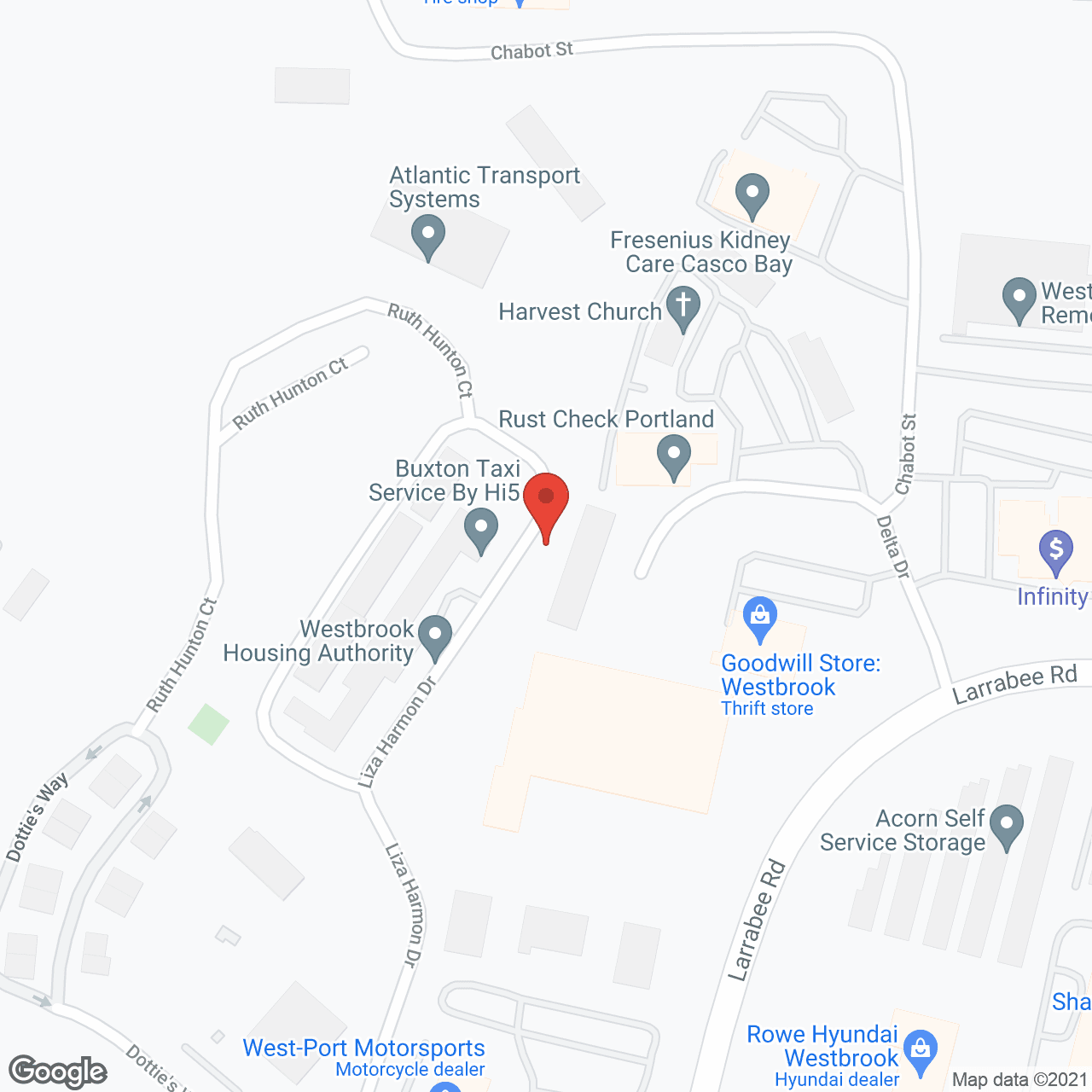 Map of the neighborhood around Larrabee Village
