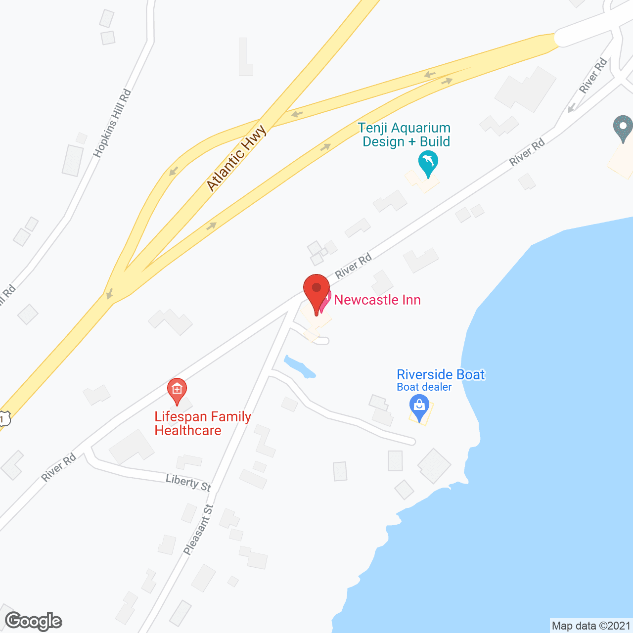 Map of the neighborhood around The Lincoln Home