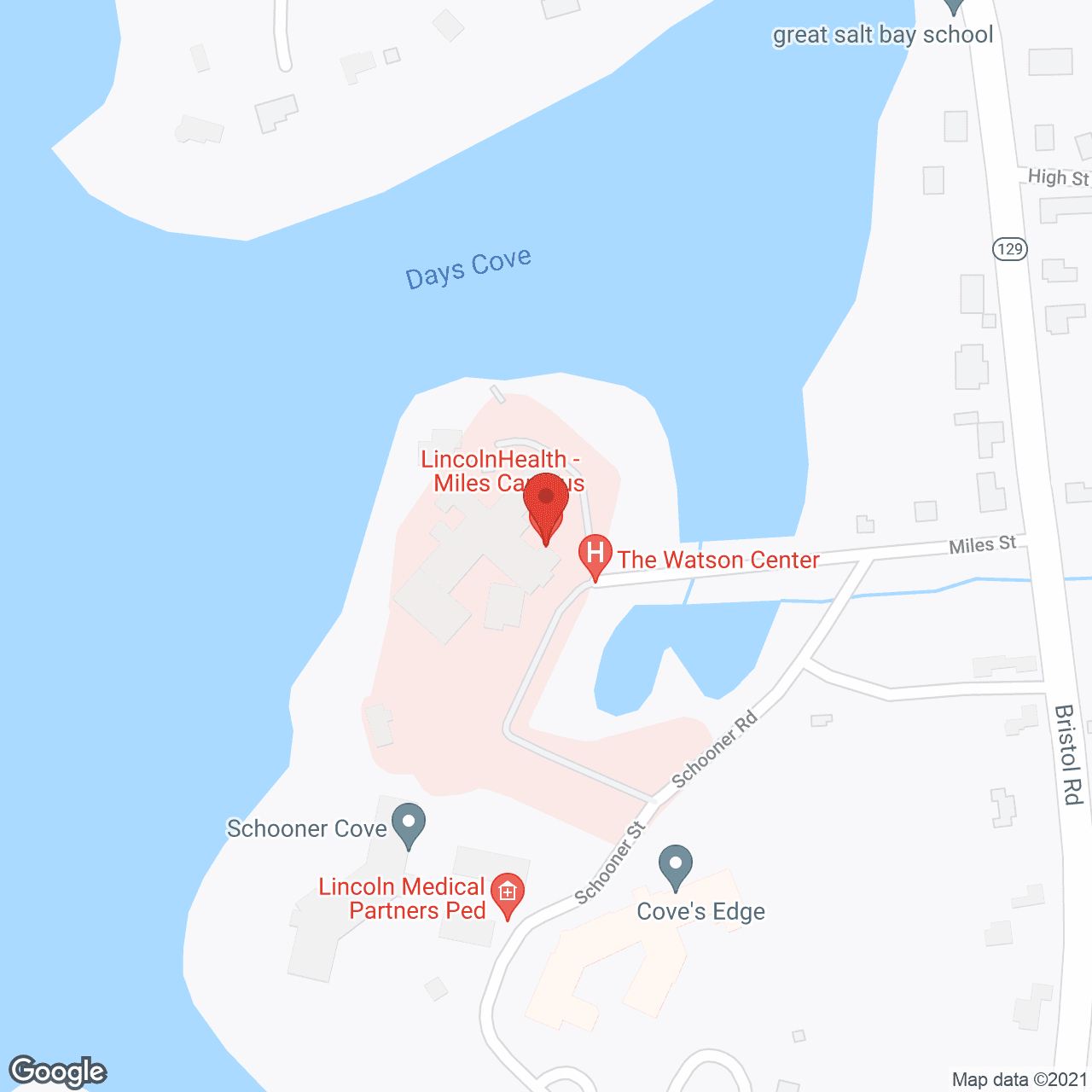 Map of the neighborhood around Chase Point Assisted Living