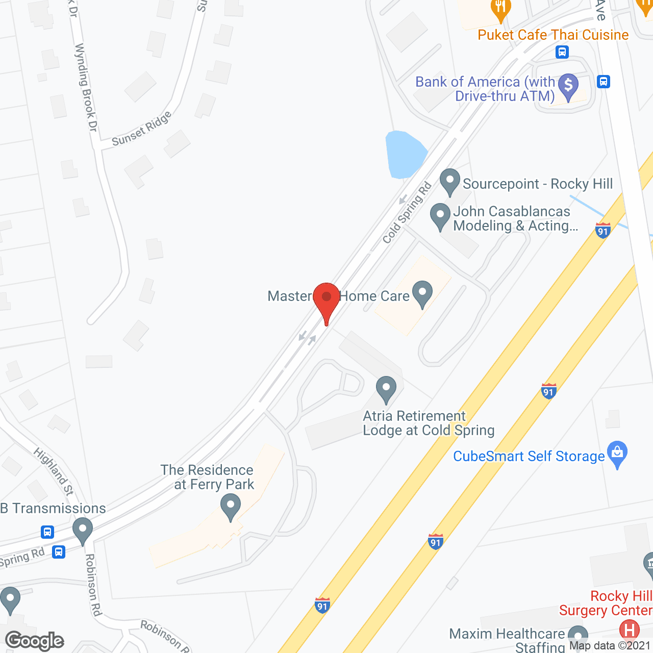 Map of the neighborhood around Holiday The Lodge at Cold Spring