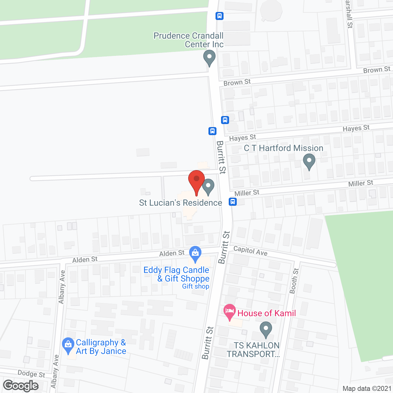Map of the neighborhood around St Lucian'S Residence, Inc