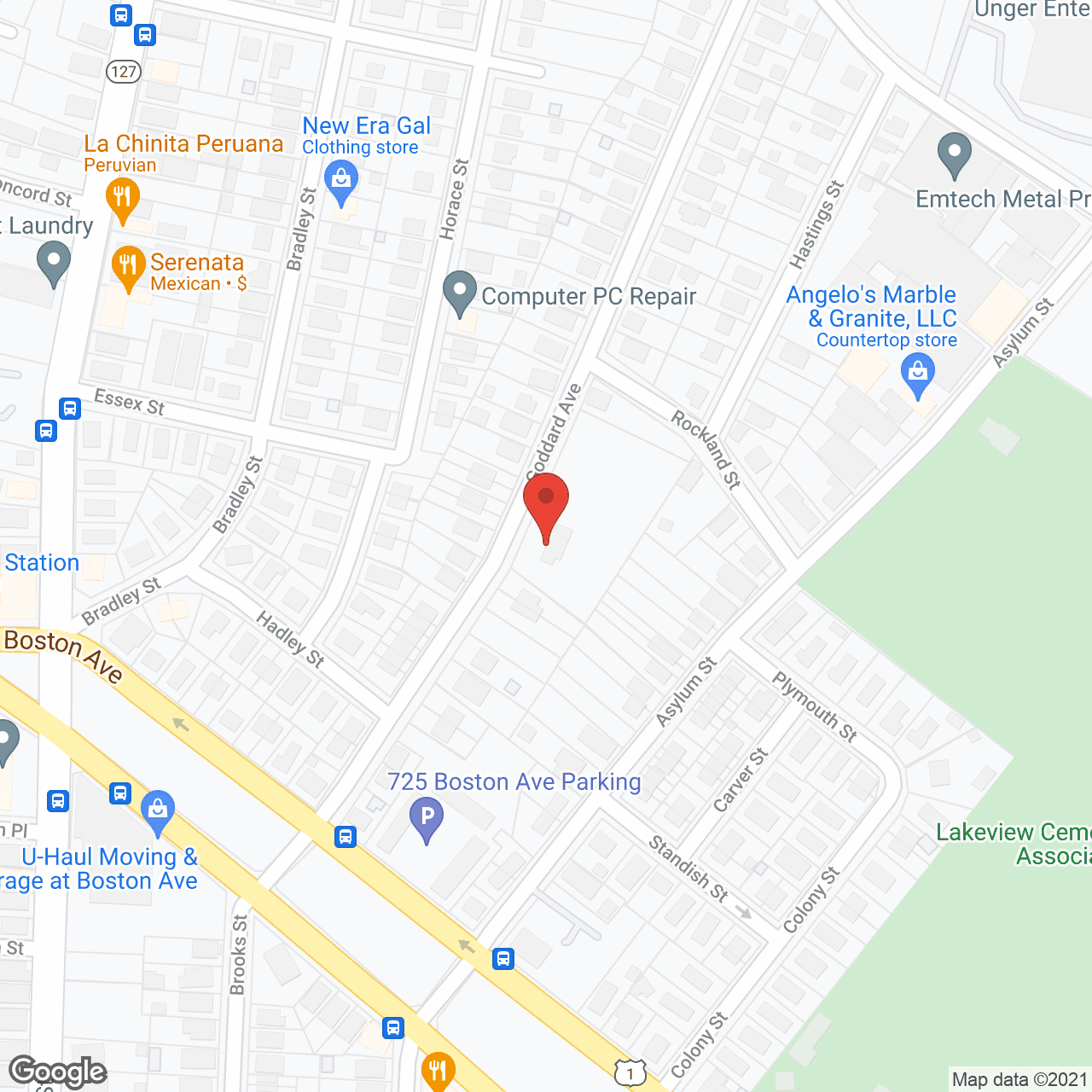 Map of the neighborhood around Stonehaven Rest Home