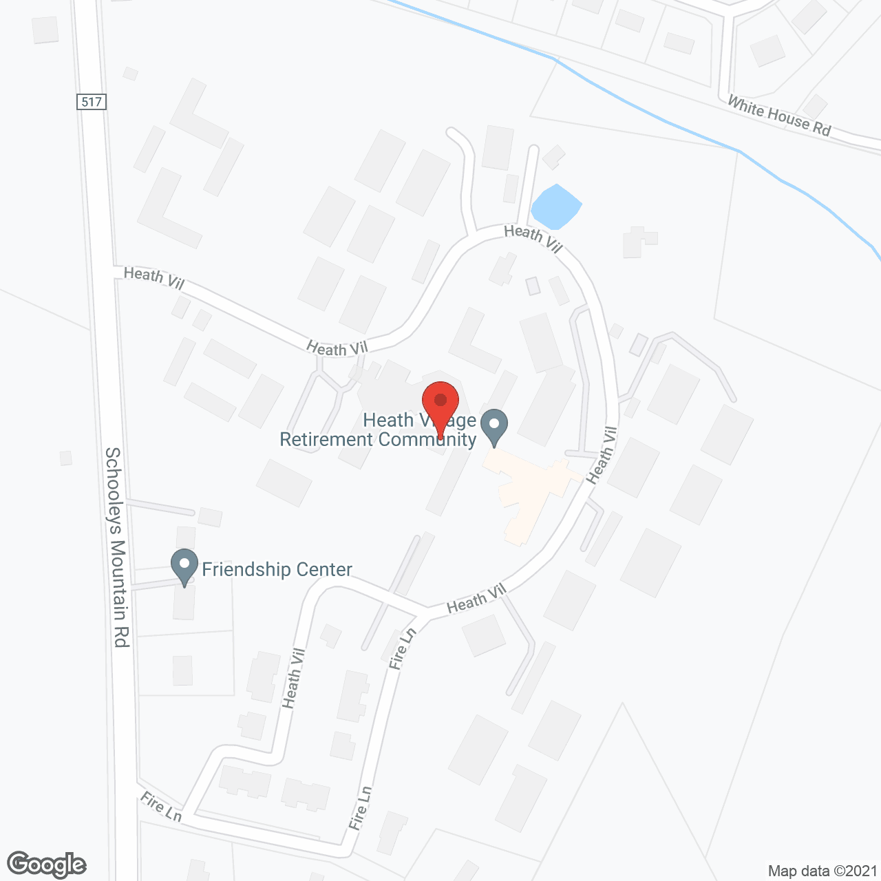 Map of the neighborhood around Heath Village