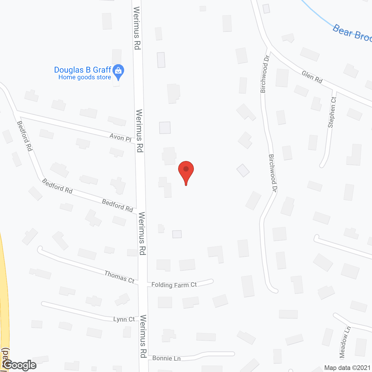 Map of the neighborhood around Fox Trail Memory Care Living at Woodcliff Lake