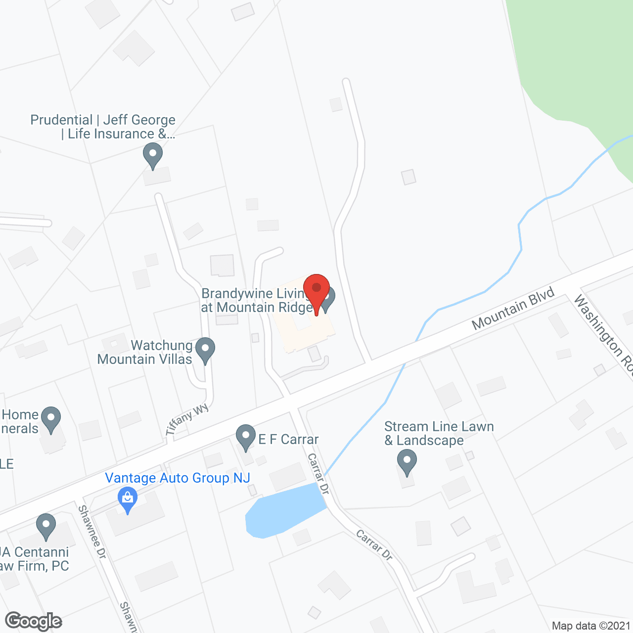 Map of the neighborhood around Brandywine at Mountain Ridge