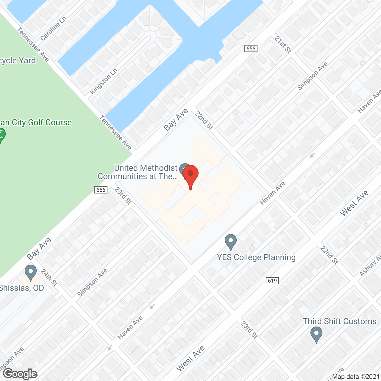 Map of the neighborhood around United Methodist Communities The Shores