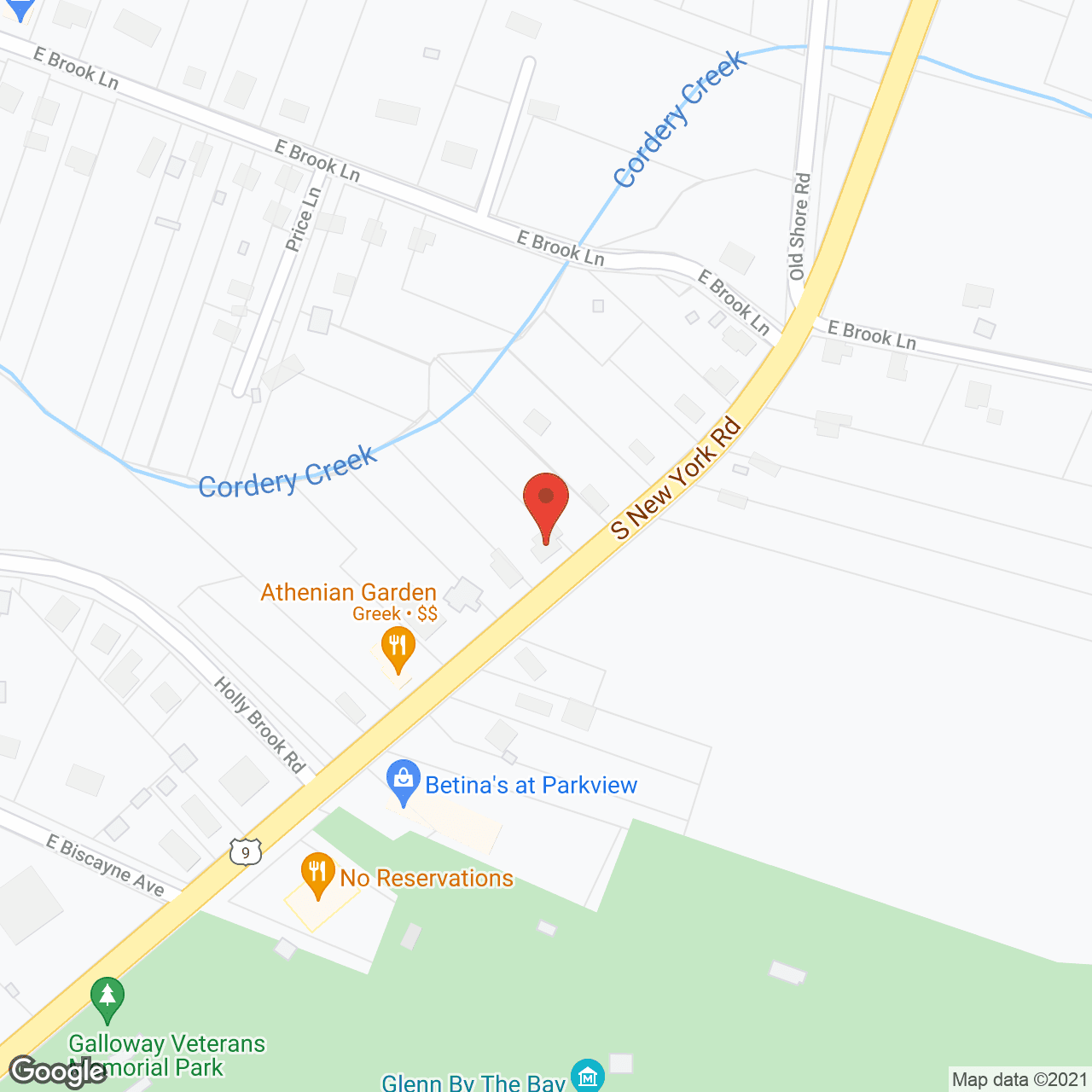 Map of the neighborhood around Bayview Cottage