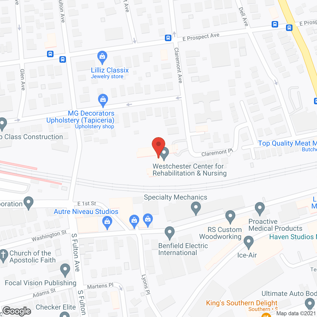 Map of the neighborhood around Westchester Center for Rehab and Nursing