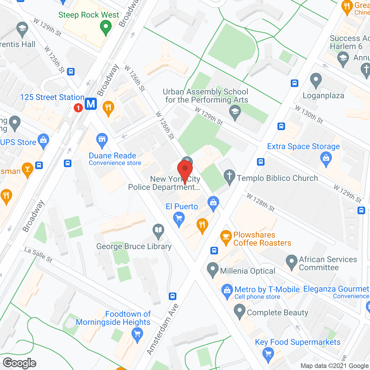 Map of the neighborhood around St Mary's Ctr