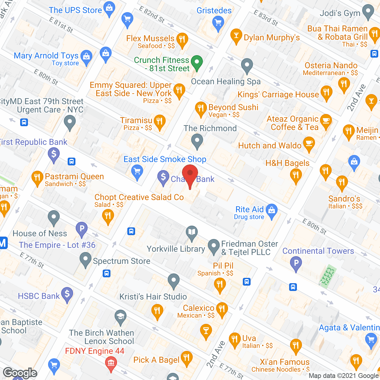 Map of the neighborhood around De Witt Nursing Home