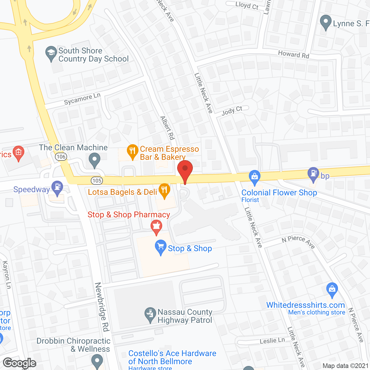 Map of the neighborhood around Belair Nursing and Rehabilitation Center