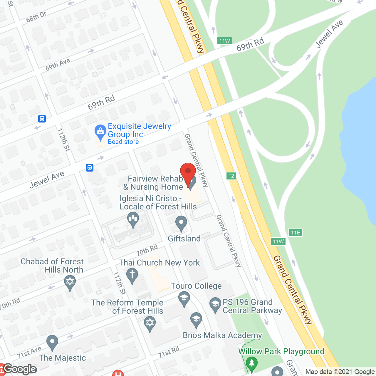 Map of the neighborhood around Fairview Nursing Care Center