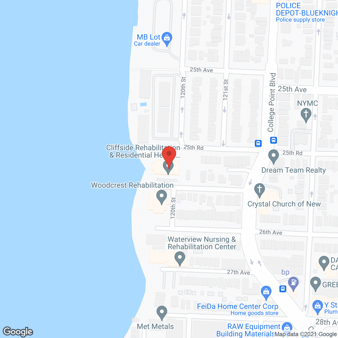 Map of the neighborhood around Cliffside Nursing Home