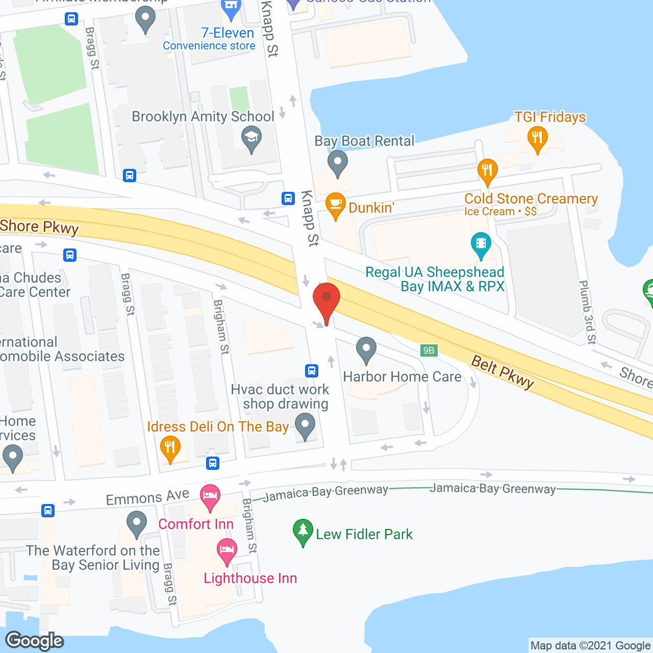 Map of the neighborhood around Harborview Senior Living