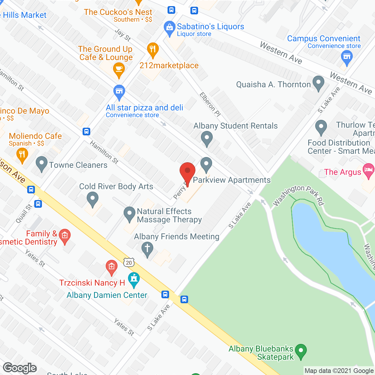 Map of the neighborhood around B'Nai B'Rith Parkview Apts